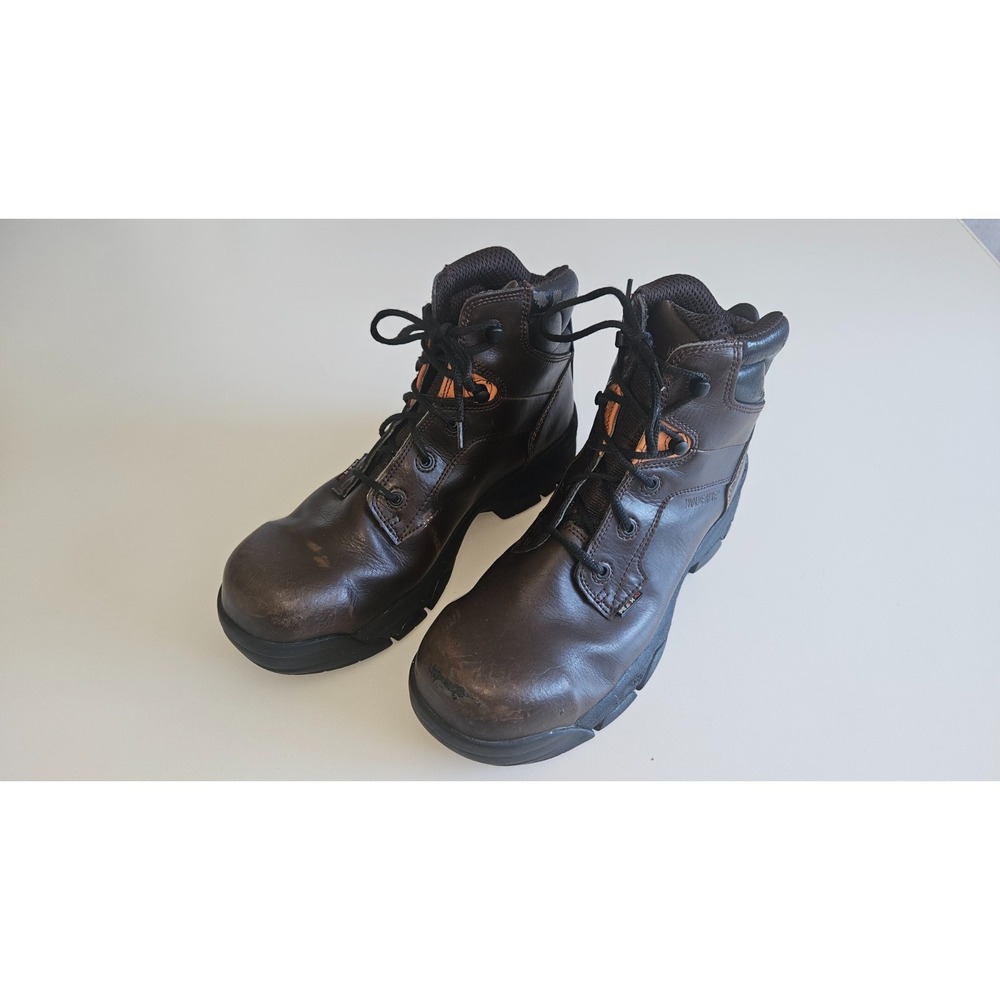 Wolverine Merlin Composite Toe Work Boots Mens 10.5 Brown Waterproof Safety